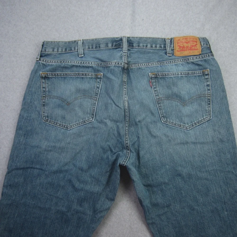 Levis 559‎ Jeans Mens 42x32 Blue Relaxed Straight Medium Wash Denim